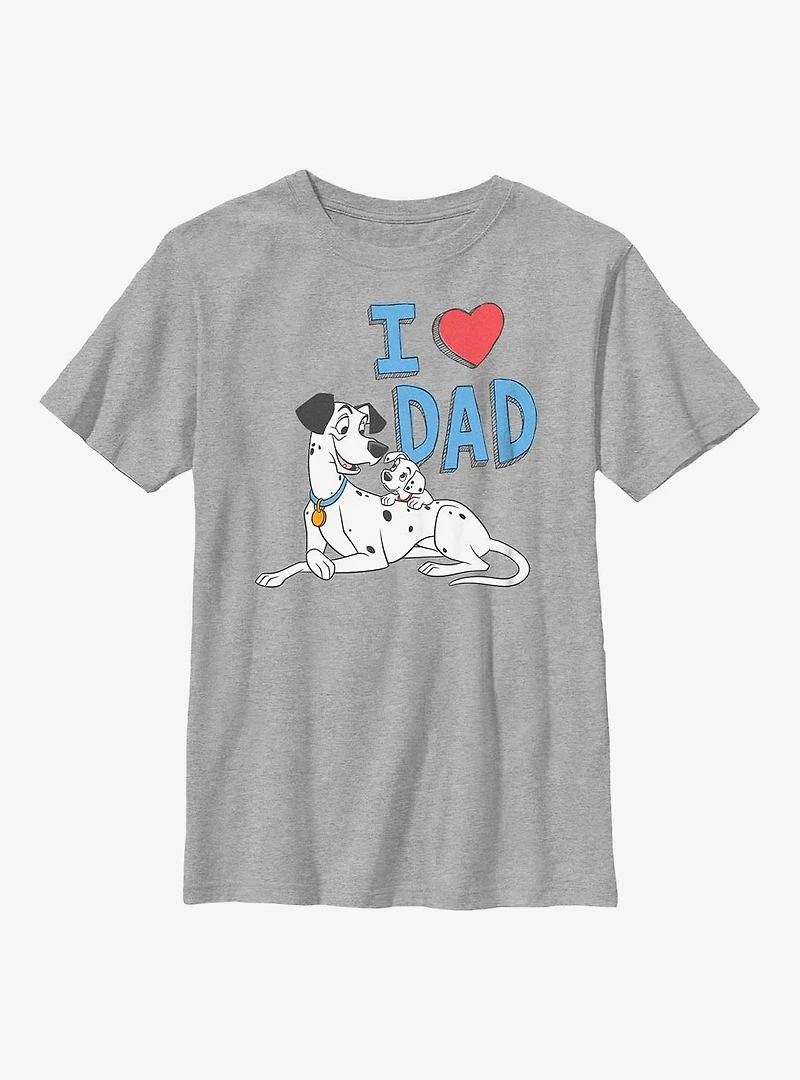 Disney 101 Dalmatians I Heart Dad Youth T-Shirt