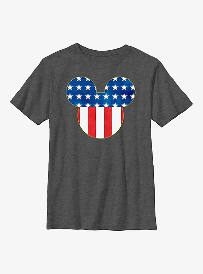 Disney Mickey Mouse Patriotic Ears Youth T-Shirt