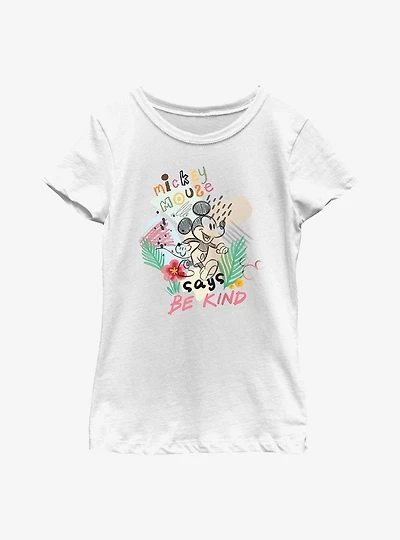 Disney Mickey Mouse Says Be Kind Youth Girls T-Shirt