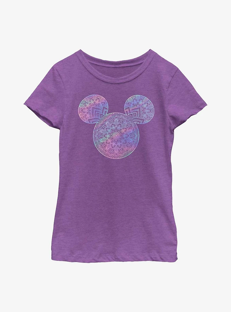 Disney Mickey Mouse Mandala Fill Youth Girls T-Shirt