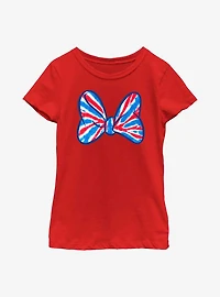 Disney Minnie Mouse Americana Bow Youth Girls T-Shirt