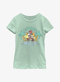 Disney Minnie Mouse Catchin' Waves Youth Girls T-Shirt