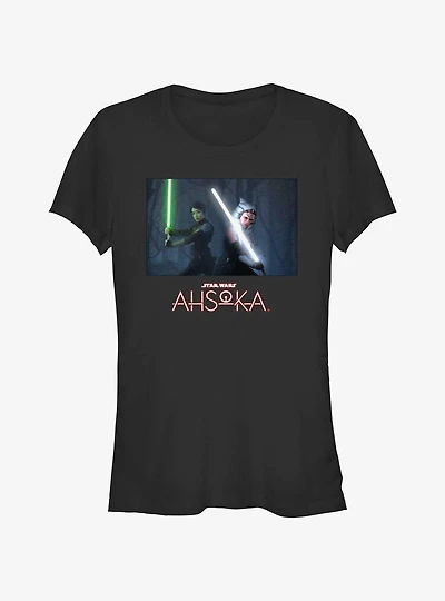 Disney Ahsoka Sabine and Ahsoka Lightsaber Stance Girls T-Shirt
