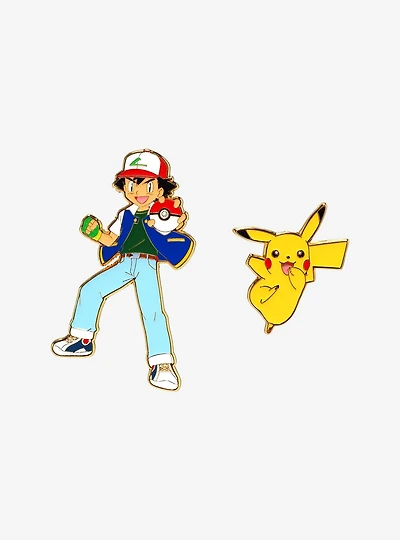 Pokémon Ash and Pikachu Enamel Pin Set — BoxLunch Exclusive