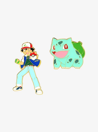 Pokémon Ash and Bulbasaur Enamel Pin Set — BoxLunch Exclusive