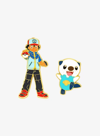 Pokémon Ash & Oshawott Enamel Pin Set - BoxLunch Exclusive