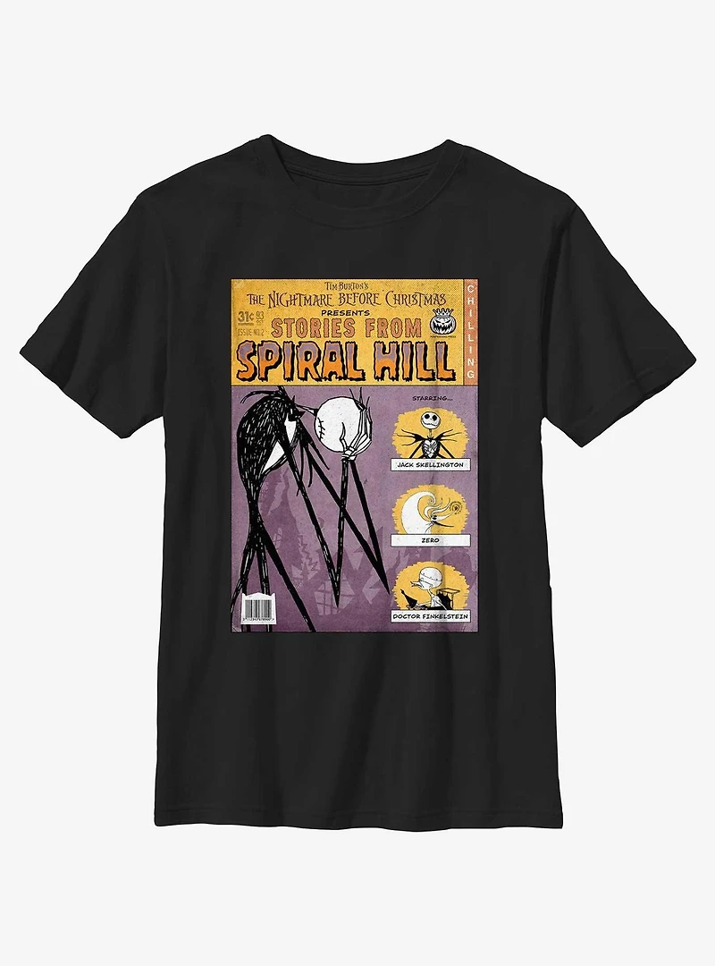Disney The Nightmare Before Christmas Jack Stories From Spiral Hill Youth T-Shirt
