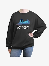 Disney Lilo & Stitch Not Today Girls Oversized Sweatshirt