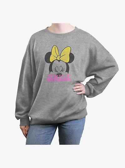 Disney Minnie Mouse Smile Minnie Girls Oversized Sweatshirt