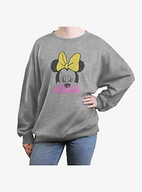 Disney Minnie Mouse Smile Minnie Girls Oversized Sweatshirt
