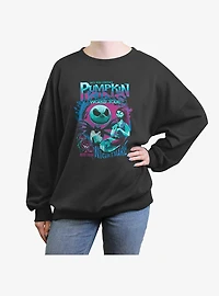 The Nightmare Before Christmas Pumpkin King World Tour Girls Oversized Sweatshirt