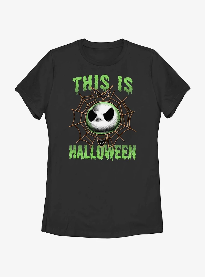 Disney The Nightmare Before Christmas Jack Skellington This Is Halloween Womens T-Shirt
