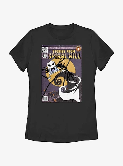 Disney The Nightmare Before Christmas Stories From Spiral Hill Jack and Zero Womens T-Shirt