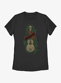 Disney Pixar Coco Recuerdame Ernesto De La Cruz Guitar Womens T-Shirt