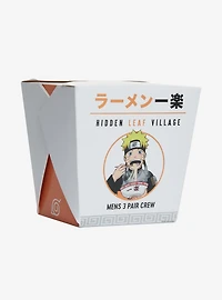 Naruto Shippuden Ramen Crew Socks 3 Pair