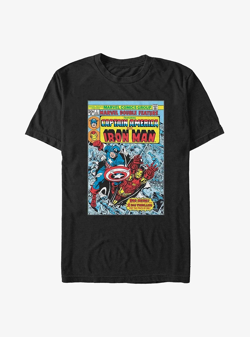 Marvel Avengers Captain America & Iron Man Big Tall T-Shirt