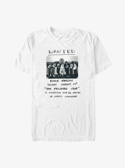 Stranger Things Eddie Munson Wanted Poster Big & Tall T-Shirt