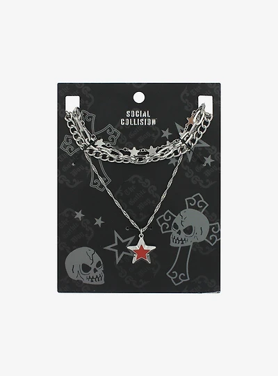 Social Collision Star Chain Necklace Set