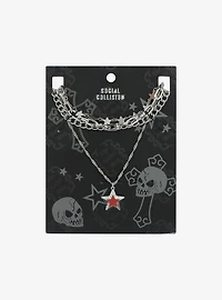 Social Collision Star Chain Necklace Set