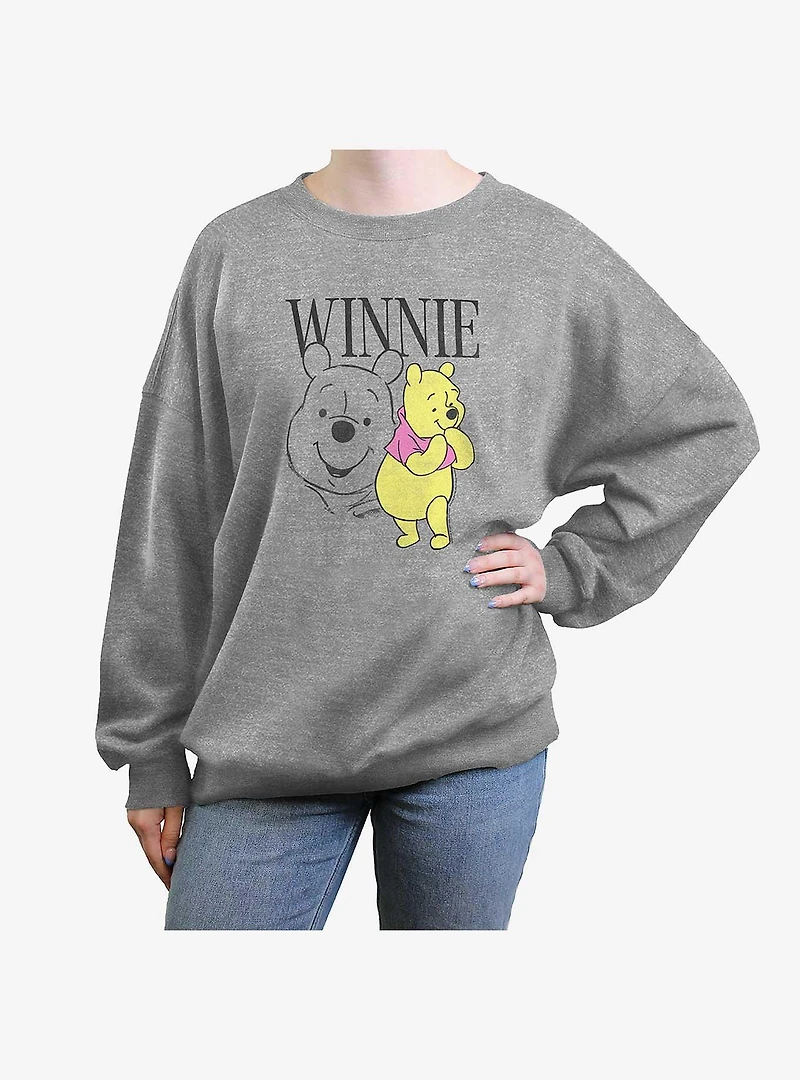 Disney Winnie The Pooh Poses Womens Oversized Crewneck