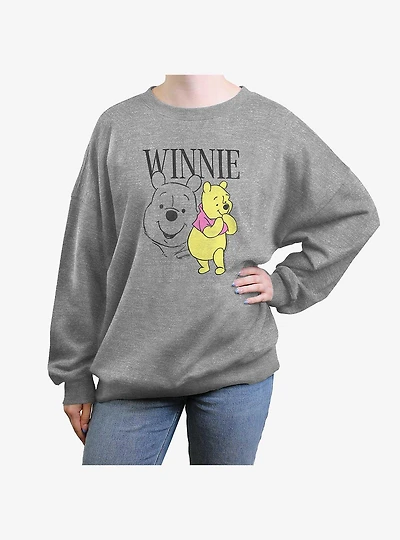 Disney Winnie The Pooh Poses Womens Oversized Crewneck