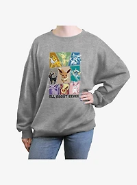 Pokemon All About Eevee Womens Oversized Sweatshirt