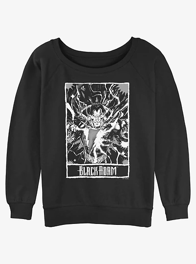 DC Black Adam Poster Womens Slouchy Sweatshirt