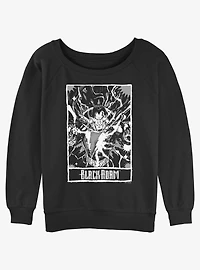 DC Black Adam Poster Womens Slouchy Sweatshirt