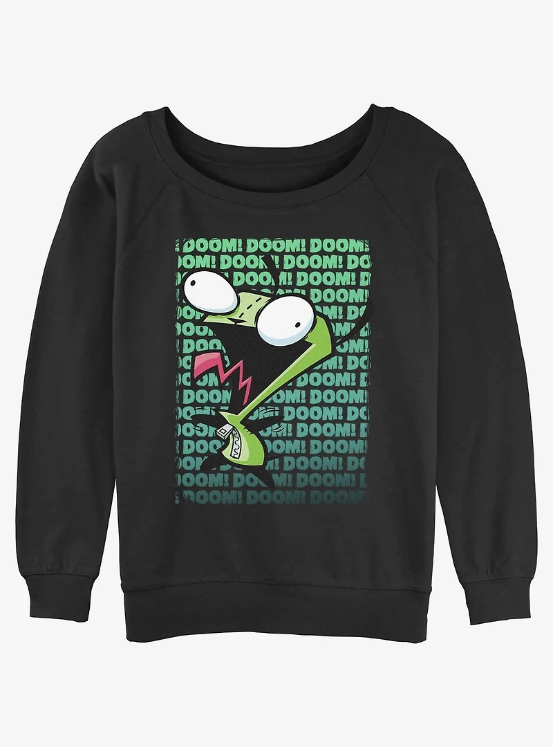 Invader ZIM GIR Doom Womens Slouchy Sweatshirt