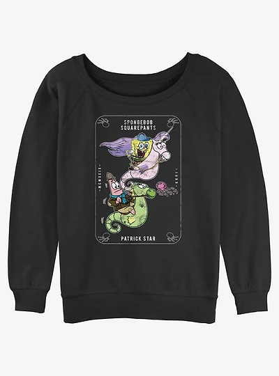 Spongebob Squarepants Tarot Bob Womens Slouchy Sweatshirt