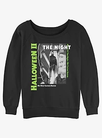Halloween II Nightmare Poster Womens Slouchy Sweatshirt
