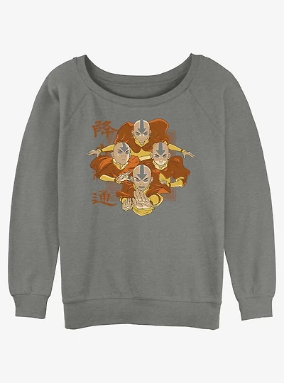 Avatar: The Last Airbender Four Aangs Womens Slouchy Sweatshirt