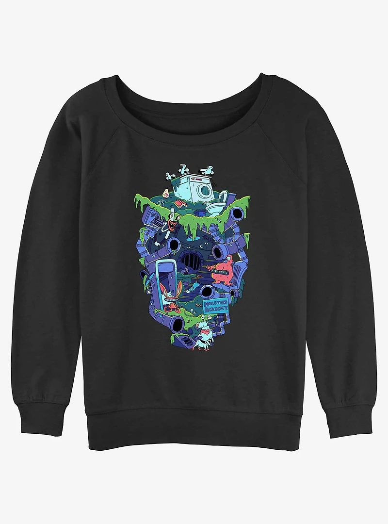 Nickelodeon Real Monsters Junkyard Womens Slouchy Sweatshirt