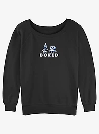 Spongebob Squarepants and Patrick Bored Womens Slouchy Sweatshirt