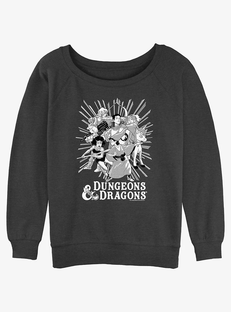 Dungeons & Dragons Group Ray Womens Slouchy Sweatshirt