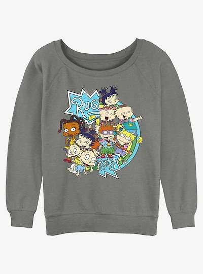 Rugrats Baby Gang Womens Slouchy Sweatshirt
