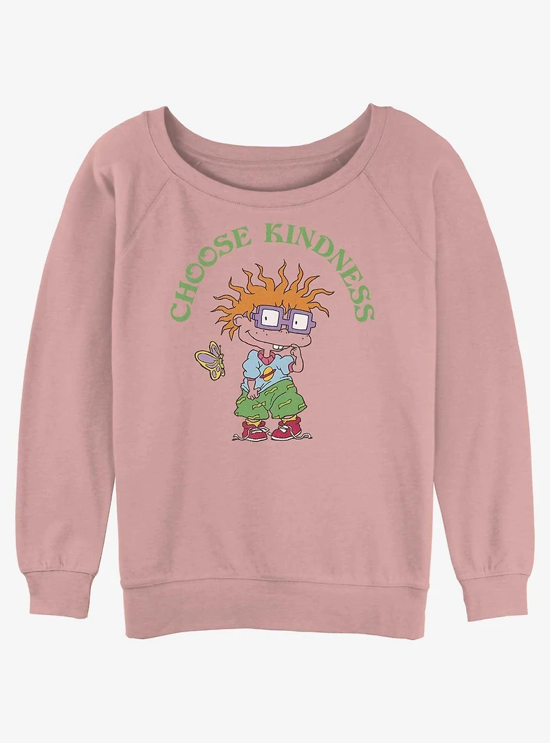 Rugrats Chuckie Choose Kindness Womens Slouchy Sweatshirt