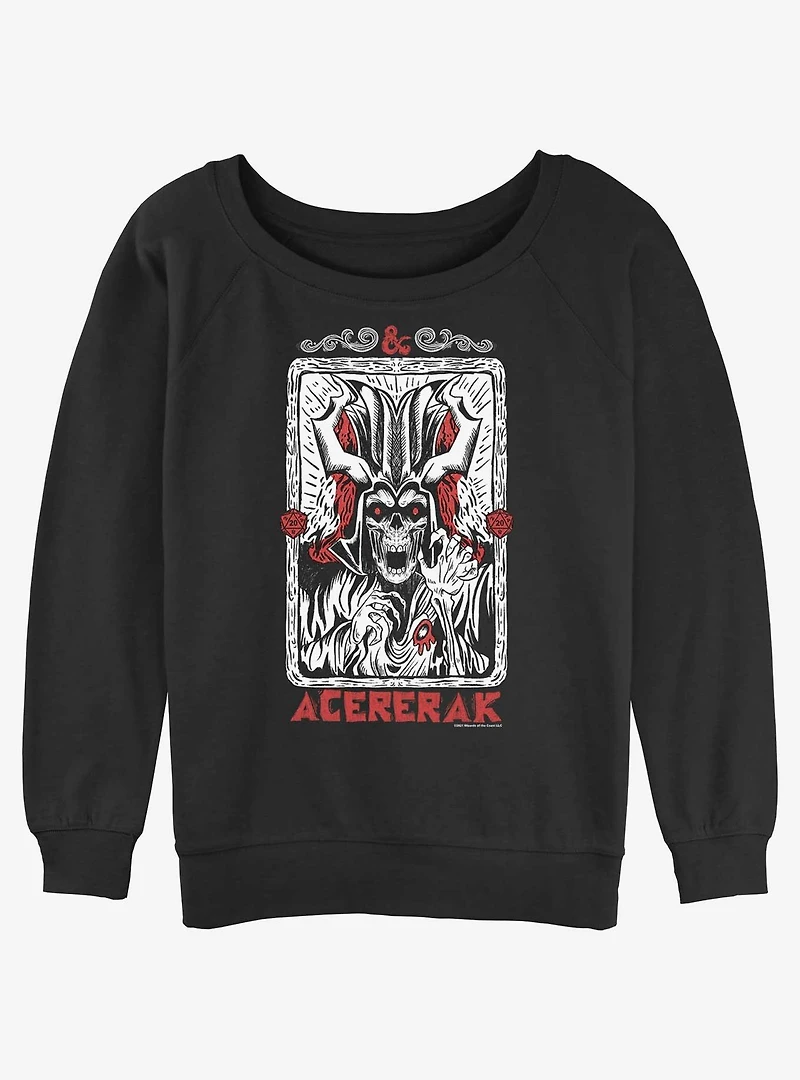Dungeons & Dragons Acererak Grunge Womens Slouchy Sweatshirt