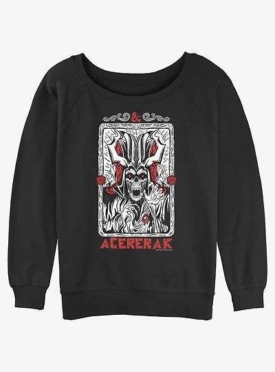 Dungeons & Dragons Acererak Grunge Womens Slouchy Sweatshirt