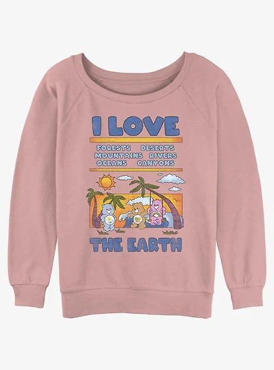 Care Bears I Love The Earth Womens Slouchy Sweatshirt
