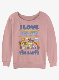 Care Bears I Love The Earth Womens Slouchy Sweatshirt