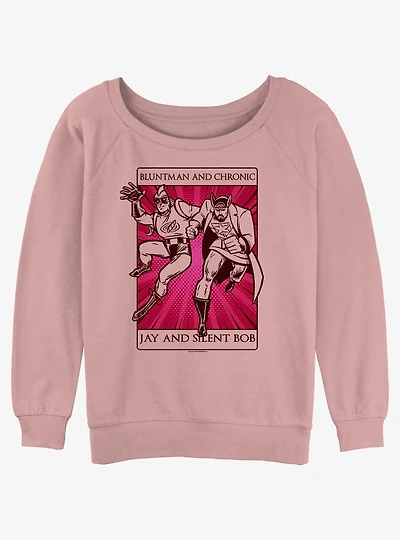 Jay and Silent Bob Bluntman Chronic Poster Womens Slouchy Sweatshirt