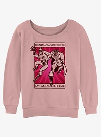 Jay and Silent Bob Bluntman Chronic Poster Womens Slouchy Sweatshirt