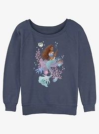 Disney The Little Mermaid Ariel Dinglehopper Womens Slouchy Sweatshirt