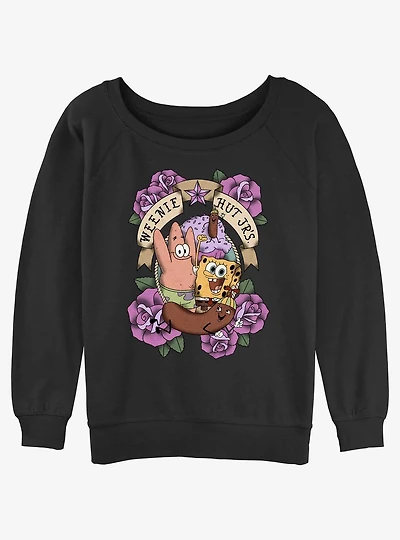 Spongebob Squarepants Weenie Hut Jr's Womens Slouchy Sweatshirt