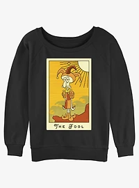 Spongebob Squarepants The Fool Squidward Womens Slouchy Sweatshirt