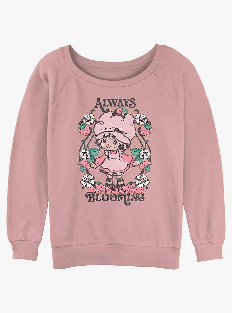 Strawberry Shortcake Always Blooming Womens Slouchy Sweatshirt