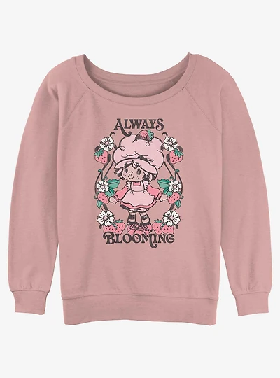 Strawberry Shortcake Always Blooming Womens Slouchy Sweatshirt