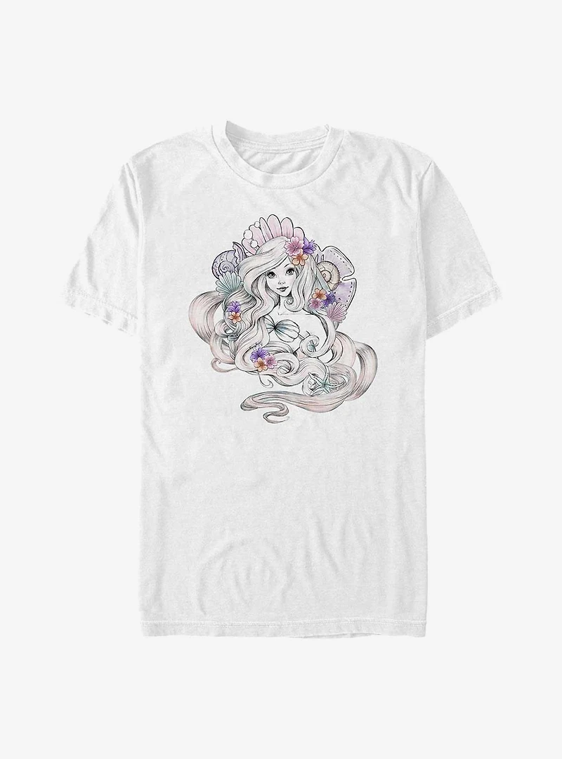Disney The Little Mermaid Ariel Mermaid Shells Big & Tall T-Shirt