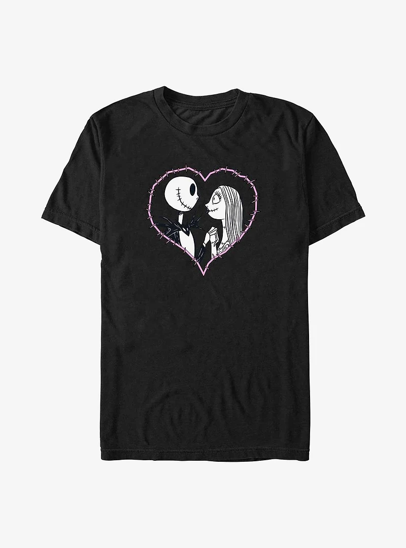The Nightmare Before Christmas Jack & Sally Heart Stitch Big Tall T-Shirt